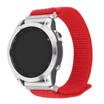 Zamienny nylonowy pasek FIXED 22 mm do Garmin QuickFit 160–210 mm, czerwony