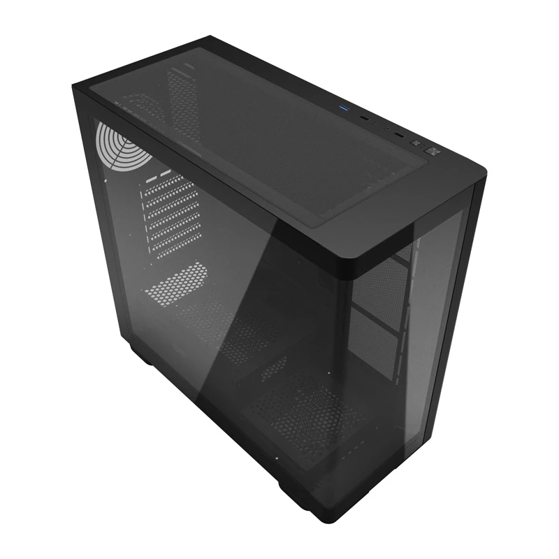 Obudowa komputerowa DarkFlash DS900G (czarna) — kompatybilna z ATX, wieża midi, panel boczny z hartowanego szkła