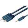 Kabel adapter MP3 (wtyk jack audio 3,5 mm / 2x wtyk RCA) - 3,0 m Dodatkowy adapter do odtwarzaczy MP3, iPodów i smartfonów