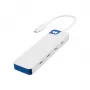 Hyper HyperDrive Flex 4-portowy hub USB-C, biały/niebieski | HD5201BUGL