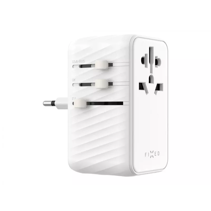 Fixed | Voyager 85W adapter podróżny do UE, UK i USA/AUS, z 4xUSB-C i 1xUSB | Adapter
