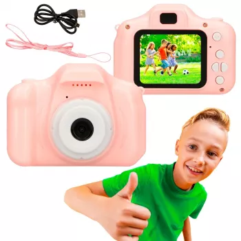 Cyfrowy aparat dziecięcy Extralink H20 różowy 1080P 30 kl./s 2,0-calowy ekran