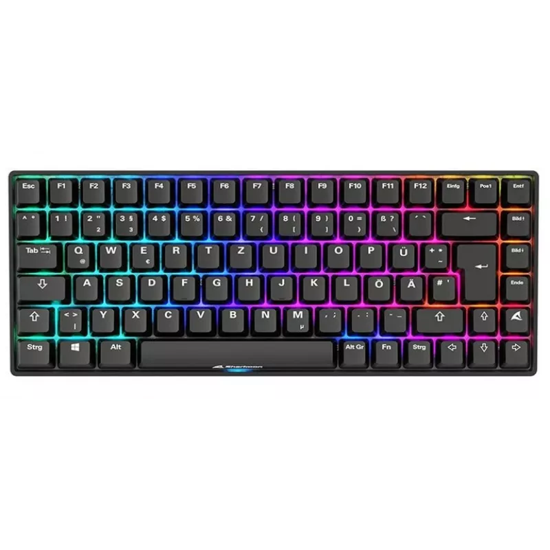 Mechaniczna klawiatura gamingowa Sharkoon Skiller SGK50S3 PBT czarno-żółta RGB