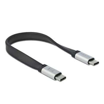 Kabel USB DeLOCK 85926 USB 3.2 Gen 2 0,22 m USB C Czarny Srebrny