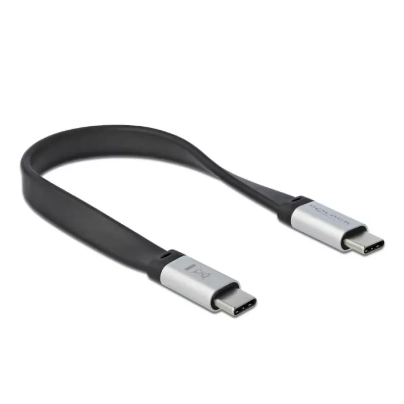 Kabel USB DeLOCK 85926 USB 3.2 Gen 2 0,22 m USB C Czarny Srebrny