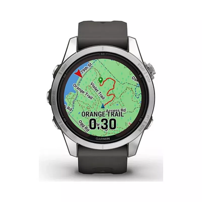 Garmin fēnix 7S Pro 3,05 cm (1,2 inch) MIP 42 mm Cyfrowy 240 x 240 pikseli Ekran dotykowy Srebrny Wi-Fi GPS (satelitarny)