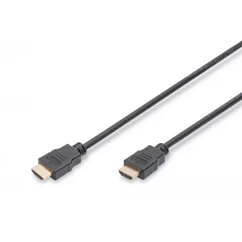 Kabel połączeniowy Assmann HDMI High Speed, typ A M/M, 5,0 m, z Ethernetem, poprzednio HDMI 1.4, UL, czarny, złote styki (AK-330114-050-S)