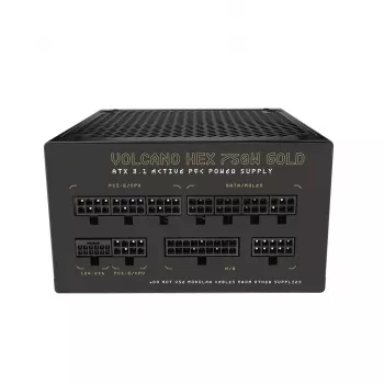 Zasilacz MODECOM VOLCANO HEX GOLD 750W, 80 PLUS Gold, ATX 3.1, modularny, wentylator 14 cm