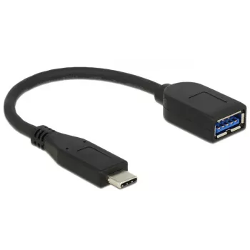 Kabel USB DeLOCK USB 3.1 Gen 2 Typ-C/Typ-A 0,1 m Czarny