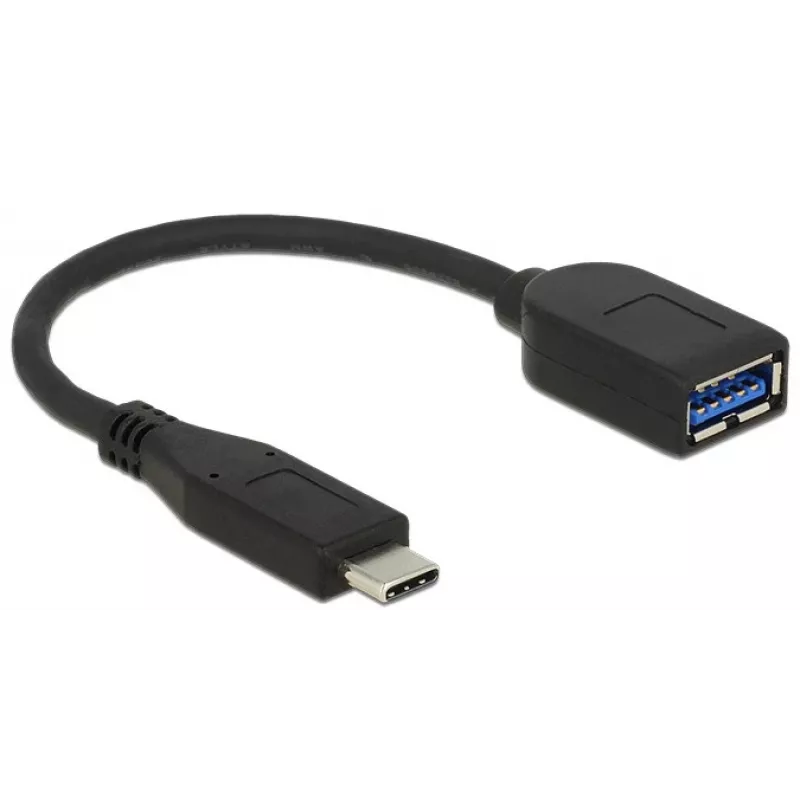 Kabel USB DeLOCK USB 3.1 Gen 2 Typ-C/Typ-A 0,1 m Czarny