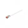 Wentronic Goobay CAT 6 Płaski Kabel Krosowy, U/FTP, Biały, 7,5 m - Materiał Miedziany (94920)