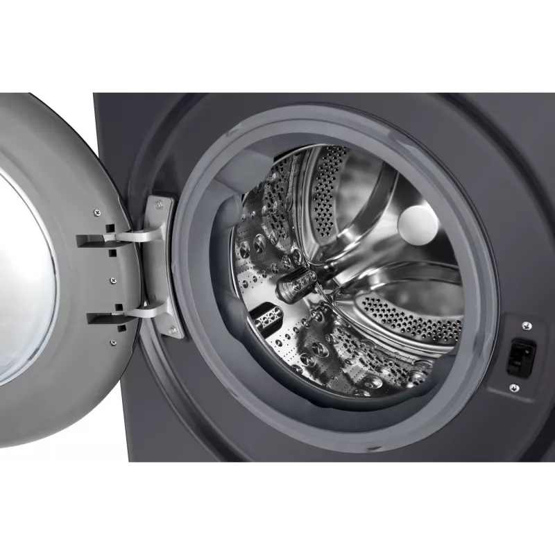 Pralka LG F2WR508S2M — ładowanie od przodu, 8 kg, 1200 obr./min, A efektywność, 60×48 cm, LED, middle Czarny