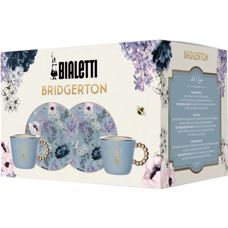 Bialetti Bridgerton for Espresso 2 szt. x 80 ml Niebieski
