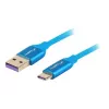 Kabel USB 2.0 LANBERG CA-USBO-21CU-0010-BL — USB A na USB C, 1 m, niebieski