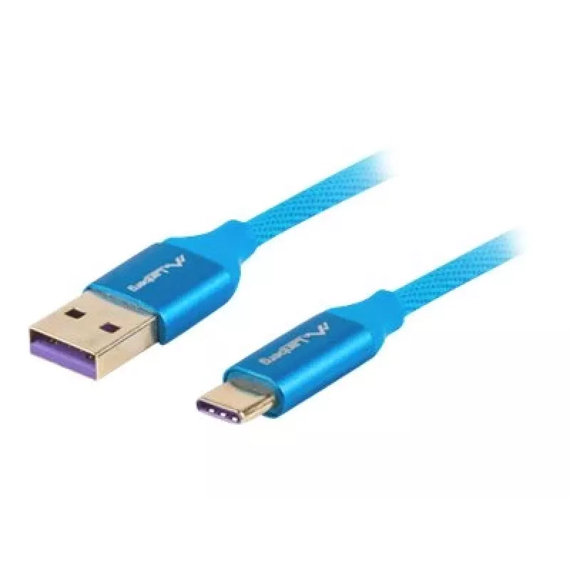 Kabel USB 2.0 LANBERG CA-USBO-21CU-0010-BL — USB A na USB C, 1 m, niebieski