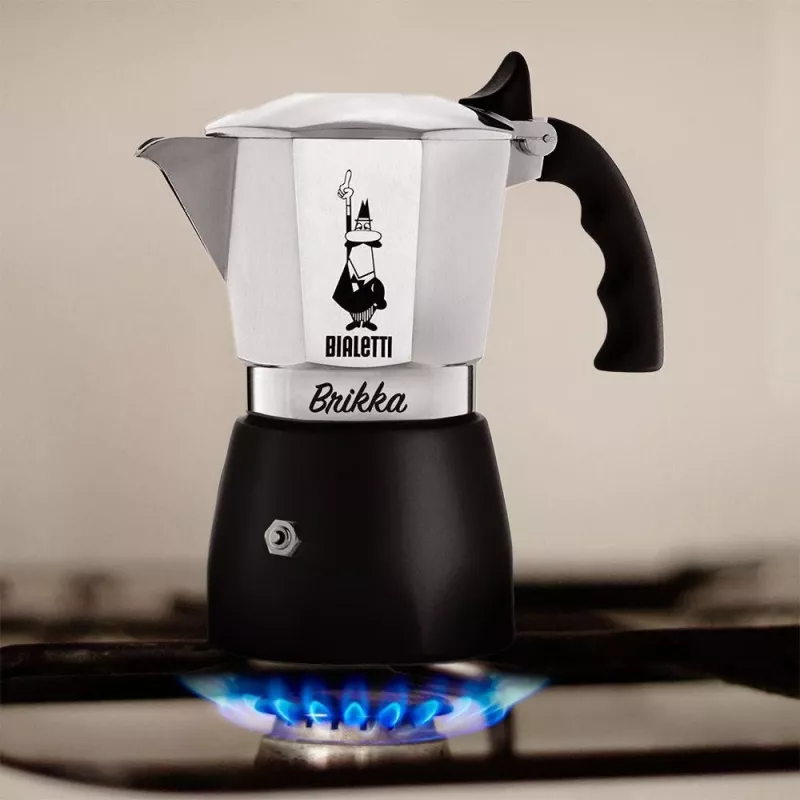 Bialetti Brikka Moka pot 0.1 L Czarny, Stal nierdzewna
