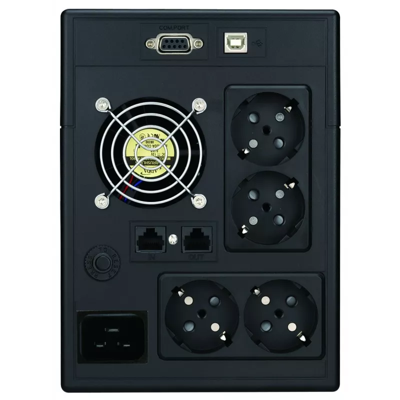 Zasilacz awaryjny UPS PowerWalker VI 3000 SCL FR 3 kVA / 1,8 kW, Line-Interactive, 4x gniazda typu E, akumulator 18 Ah (2×12 V)