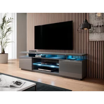 RTV EVA Szafka 180x40x56 grafitowy/połysk