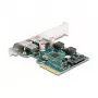 Karta DeLOCK PCI Express x4 na 2 zewnętrzne porty USB 10 Gb/s Typ-A żeński Low Profile