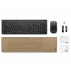 Bezprzewodowa klawiatura i mysz Lenovo, czarna