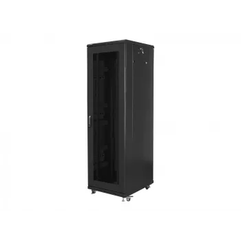 Wolnostojąca szafa rack LANBERG FF01-6842-23B 42U, 800 mm głębokości, 600 mm szerokości, 95 kg, IP20, czarna