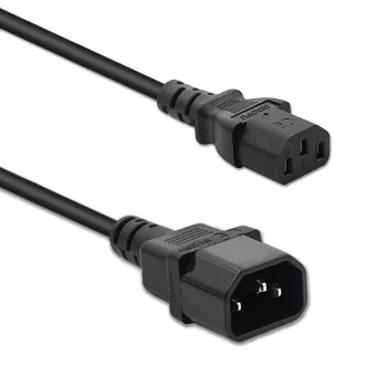 Przedłużacz zasilający QOLTEC 50459 IEC C13 na C14 1,5 m
