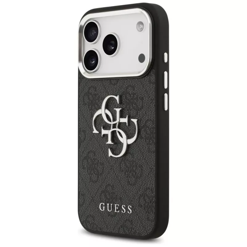 GUESS | Hardcase 4G | Pokrowiec tylny | iPhone 17 Pro Max | Apple | Skóra ekologiczna/PC/Tworzywo sztuczne/TPU | Czarny