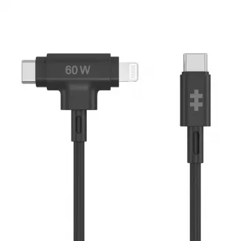 Kabel USB HYPER HyperJuice USB 2.0 1,5 m USB-C USB-C/Lightning Czarny
