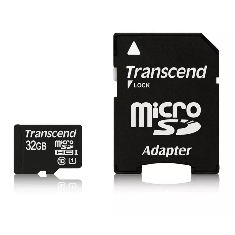 Karta pamięci microSDHC 32GB z adapterem Class 10 TS32GUSDU1 Transcend