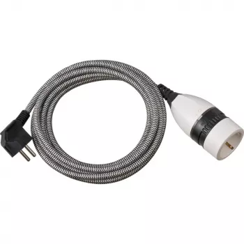 Brennenstuhl 1161830 Kabel przedłużający 3 m 1 wyjście AC do użytku wewnętrznego Czarny - Biały (1161830)