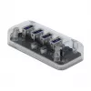 Hub USB DeLOCK 64087 Transparentny