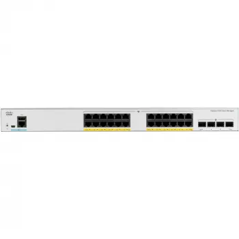 Cisco - Catalyst 1000-24P-4G-L - Switch - zarządzany - 24 x 10/100/1000 (PoE+) + 4 x Gigabit SFP (Uplink) - montaż w szafie RACK - PoE+ (195 W)
