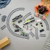 LEGO 60337 City Express Pociąg Pasażerski Zdalnie Sterowany Zabawka Prezent dla Dzieci Chłopców i Dziewczynek z Działającymi Reflektorami 2 Wagonami i 24 Torami