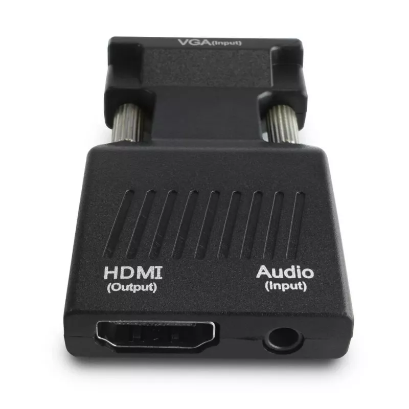 SAVIO CL-145 konwerter VGA do HDMI, audio, Full HD, czarny
