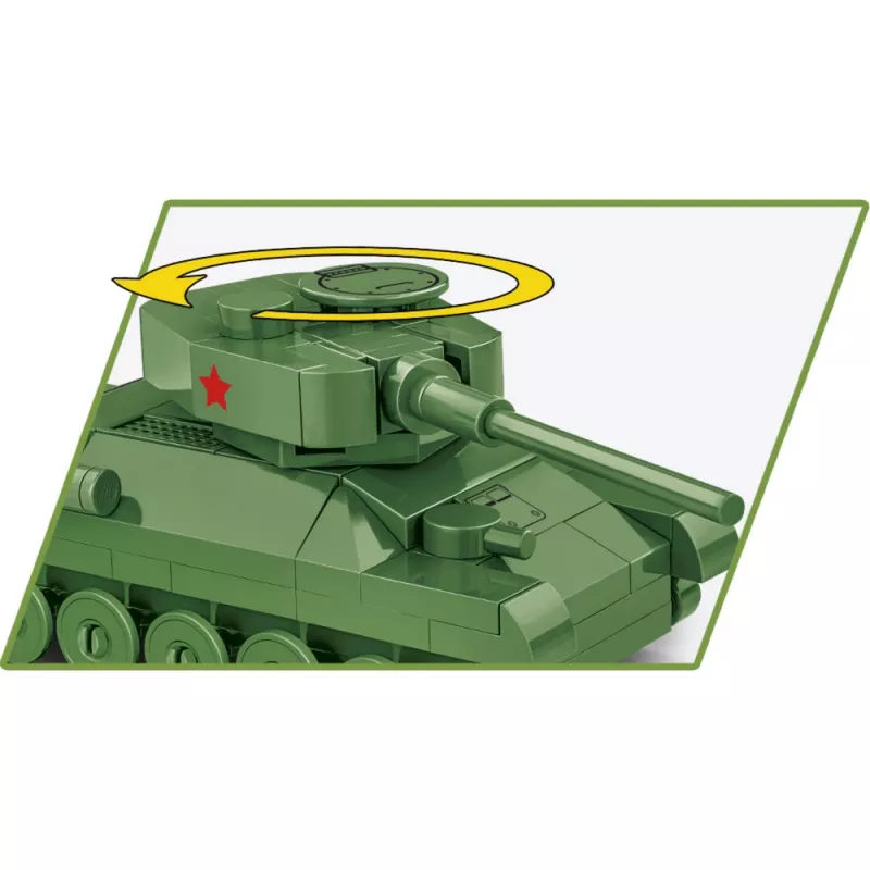 Zestaw konstrukcyjny Cobi czołg T-34-85 — 110 elementów, wiek 6+, zielony