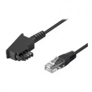 Kabel połączeniowy Wentronic Goobay TAE-F do DSL / VDSL, czarny, 6 m - wtyk TAE-F na wtyk RJ45 (8P2C) (51234)