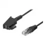 Kabel połączeniowy Wentronic Goobay TAE-F do DSL / VDSL, czarny, 6 m - wtyk TAE-F na wtyk RJ45 (8P2C) (51234)