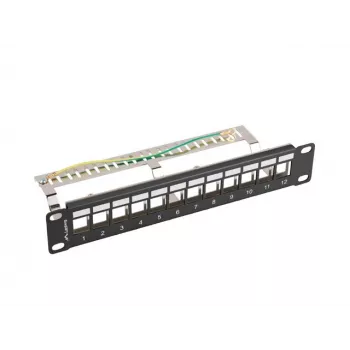 Patch panel LANBERG PPKS-9212-B 12-port 1U 10 cali FTP