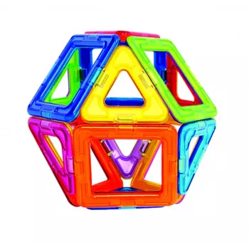 Zestaw konstrukcyjny magnetyczny MAGFORMERS, 14 elementów — 14 magnetycznych klocków geometrycznych