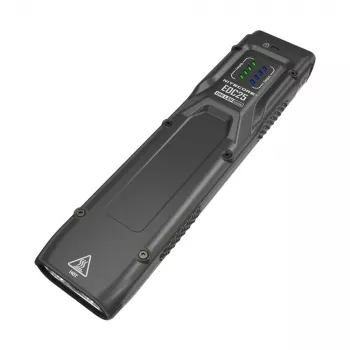 Latarka taktyczna Nitecore EDC25 — podwójna dioda LED, 15 lm, korpus aluminiowy, ładowana przez USB, IP54, wstrząsoodporna, czarna