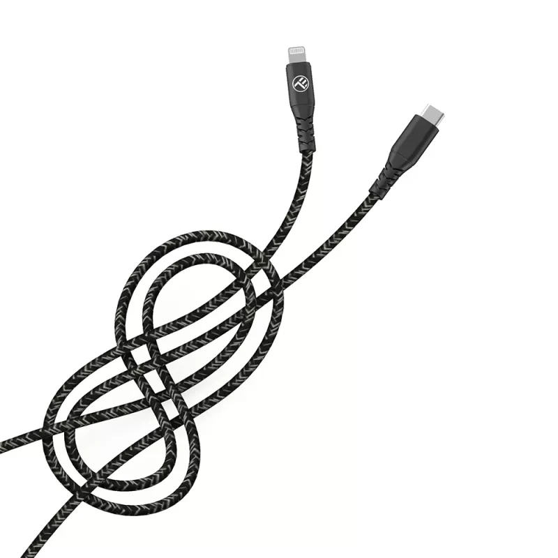 Data kabel Tellur Type-C to Lightning 3A PD60W 1m — czarny