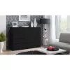 Komoda top e shop M8 140 CZERŃ — 8 szuflad, płyta wiórowa, 1380×400×970 mm, czarny