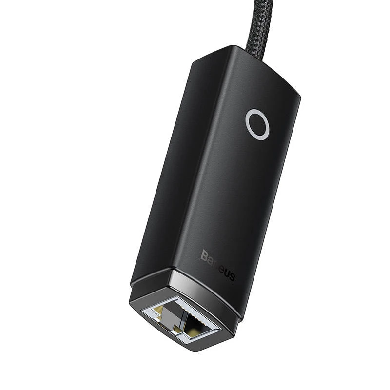 Baseus Lite Series adapter USB do RJ45, 100 Mb/s (czarny)