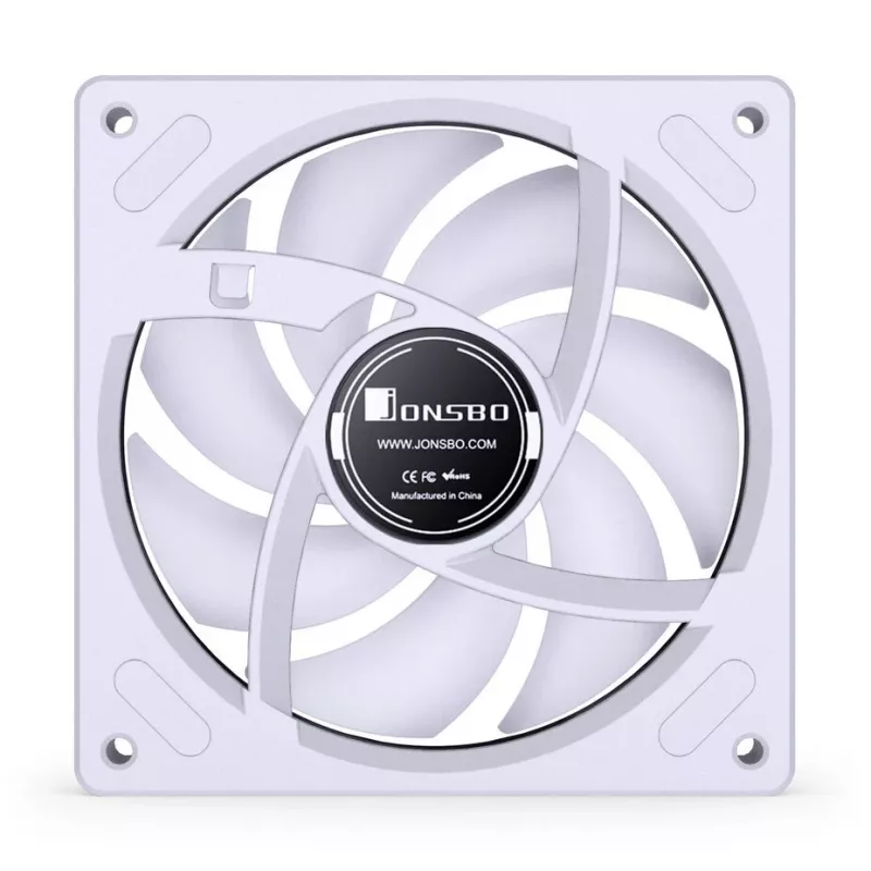 Wentylator chłodzący Jonsbo ZB-120 Reverse Blade PWM ARGB 120mm biały, wentylator osiowy, 120 mm