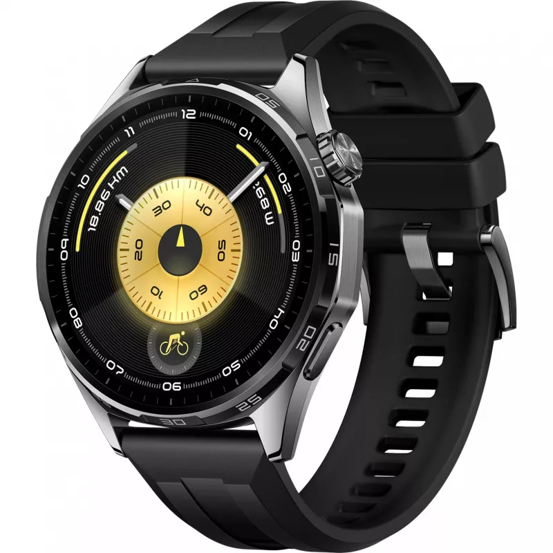Huawei WATCH GT6 3,73 cm (1,47 cala) AMOLED 46 mm Cyfrowy 466 x 466 pikseli Dotykowy Czarny GPS (satelitarny)