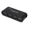 HUB USB 2.0 4 porty z zasilaczem, Czarny