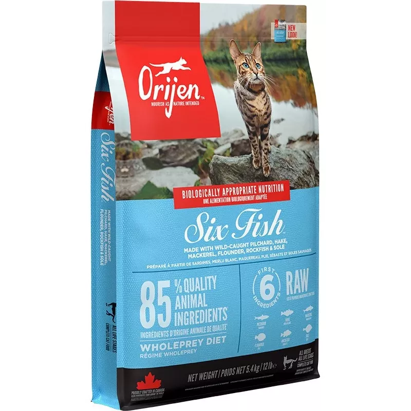 ORIJEN Six Fish Cat - sucha karma dla kota - 5,4kg