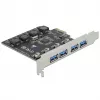 Karta Delock PCI Express x1 do 4 x zewnętrzne gniazdo USB Type-A SuperSpeed USB