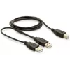 Kabel USB DeLOCK USB-B/USB-A 1 m Czarny