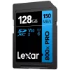 Karta pamięci SDXC Lexar 128GB UHS-I 800xPRO Class 10 U3 V30 — 150 MB/s odczyt, 45 MB/s zapis, czarna